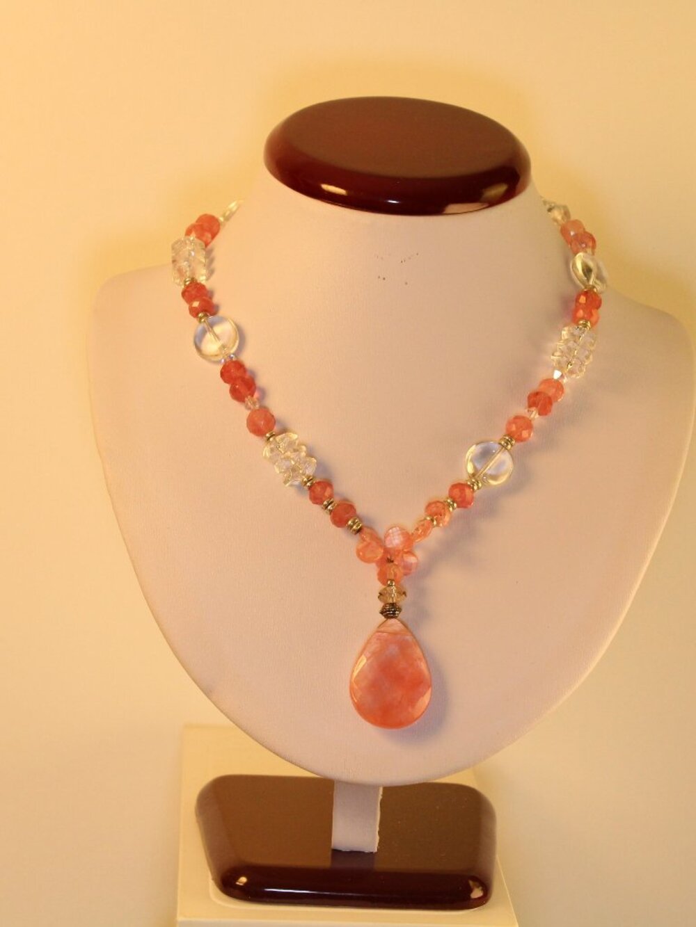 Handmade Cherry Quartz, White Crystal Gemstone